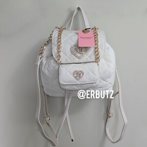 ‼️SALE‼️Juicy Couture Quilted Heart Logo Backpack w/ Detachable Coin Purse 👛